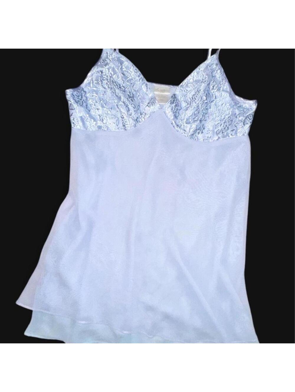 Secret Treasures Lilac Lace Chiffon Babydoll Chemise 1X